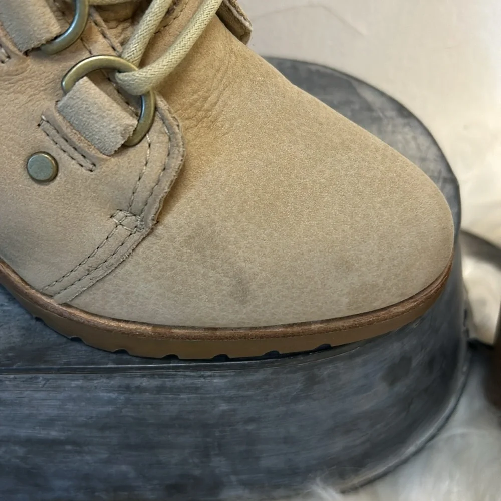 #0169- Sorel After Hours Lace Up Shearling Wedge Boots-Lined Cuff-7.5 - Picture 6 of 11